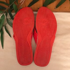 Michael Kors Shoes - Michael Kors Red Flip Flops Michael Kors Shoes - Michael Kors Red Flip Flops